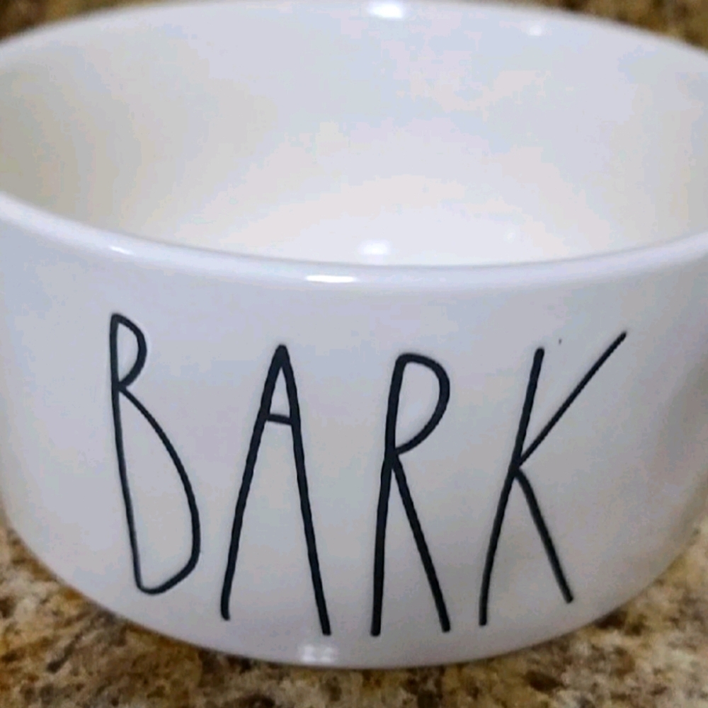Rae Dunn "Bark" dog bowl
